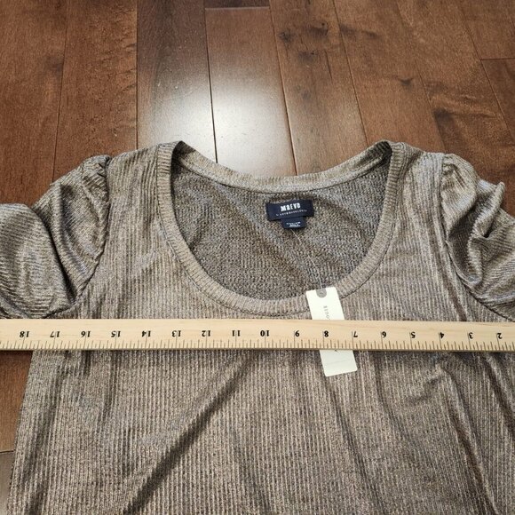 Maeve by Anthropologie women's short sleeve gold top in size medium - Picture 7 of 7